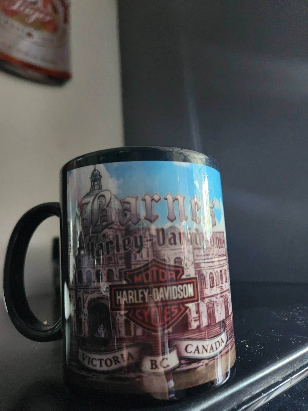 Harley-Davidson Victoria BC Souvenir Mug 1998 vintage
