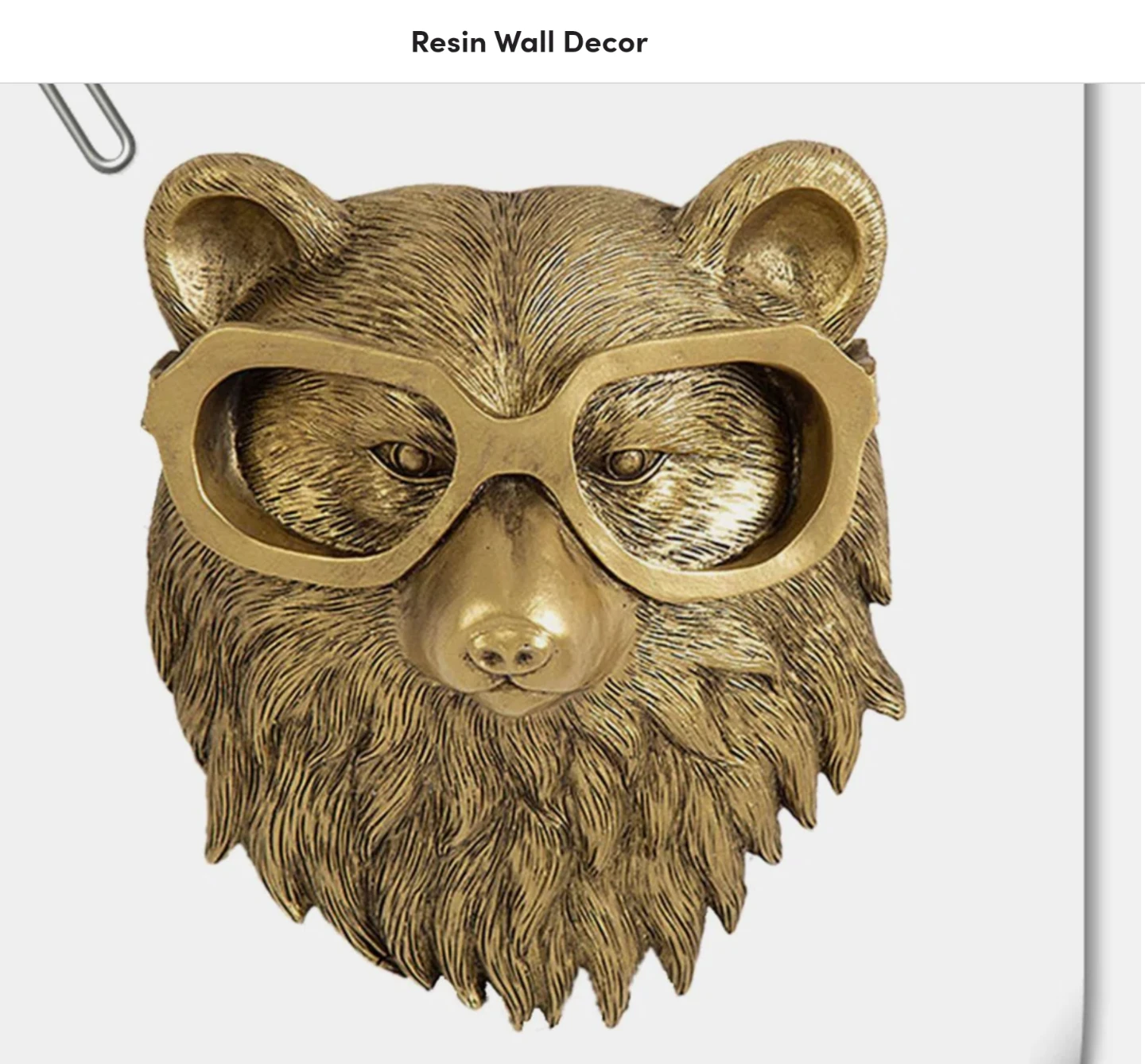 Aydia Premuim Edition Gold bear Wall Decor WITH ELEGANT FRAME