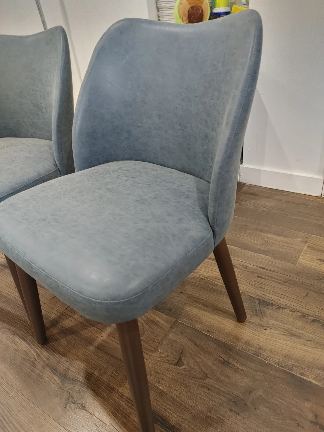 🧡BRAND NEW TWO PU LEATHER BLUE CHAIRS - photo 5