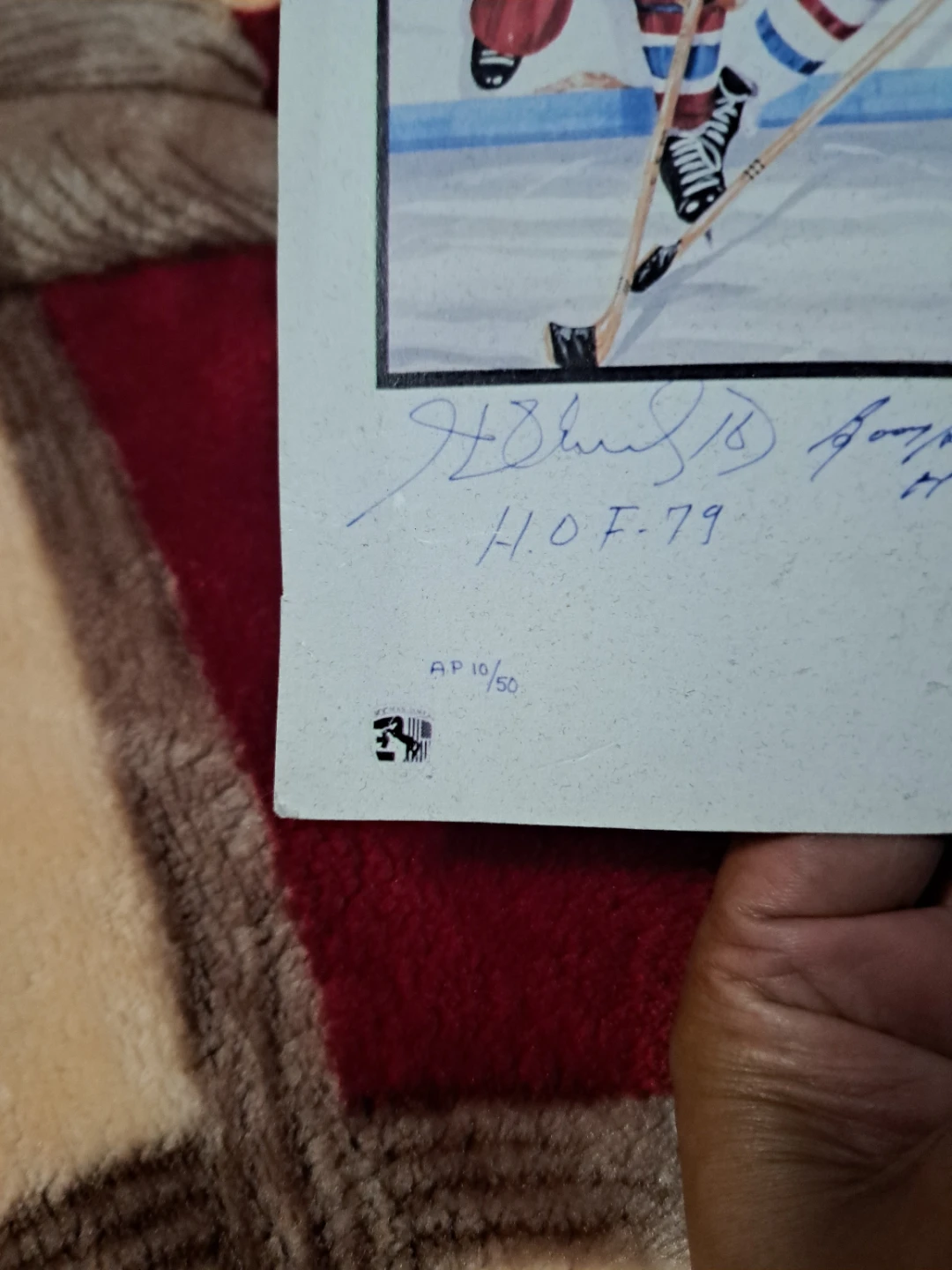 Les Canadiens Signed Hockey Art Print AP 10/50 - photo 2