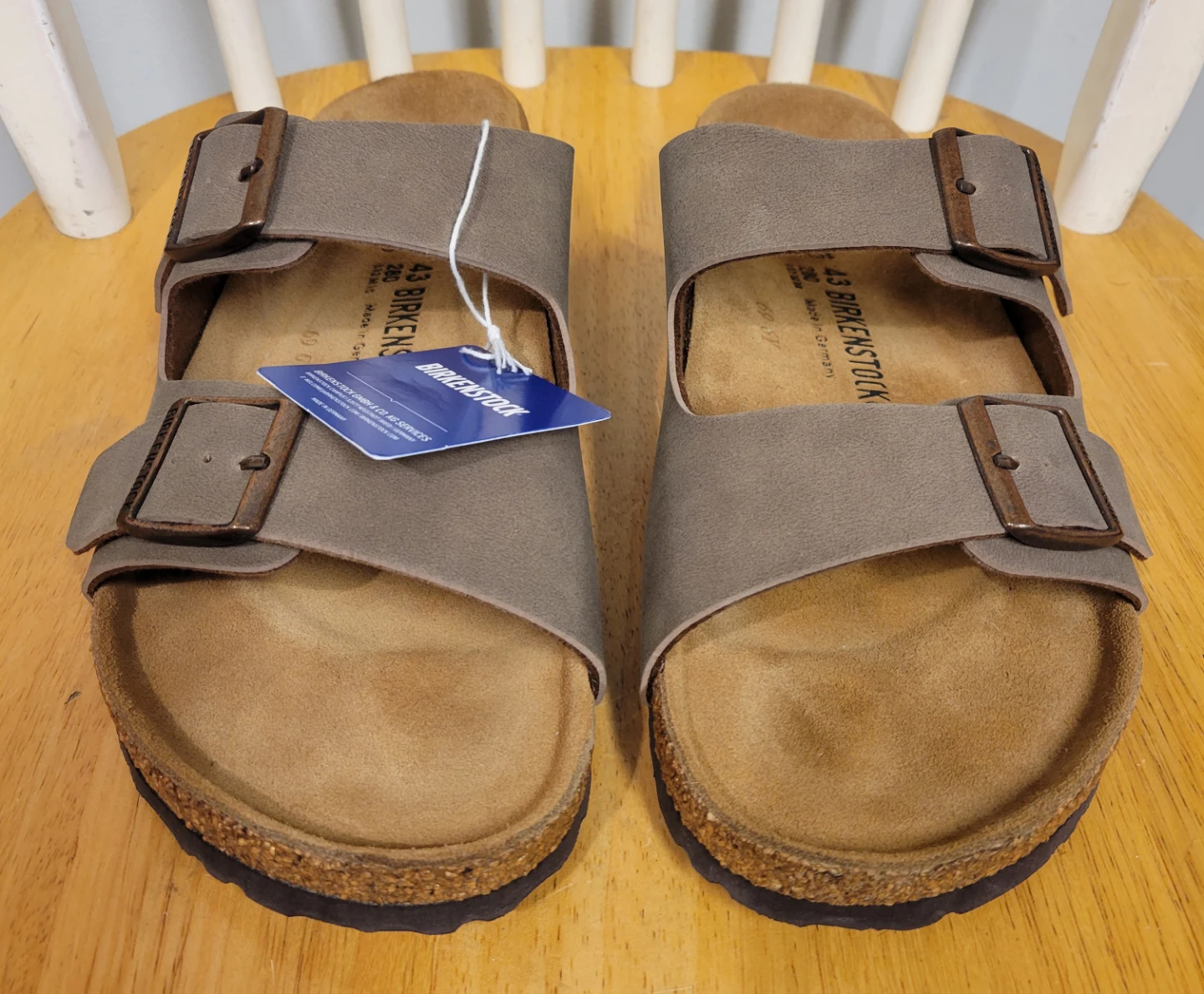 NEW Birkenstock Men Arizona Stone Birkibuc Sandals Size 43 / 10 - photo 3