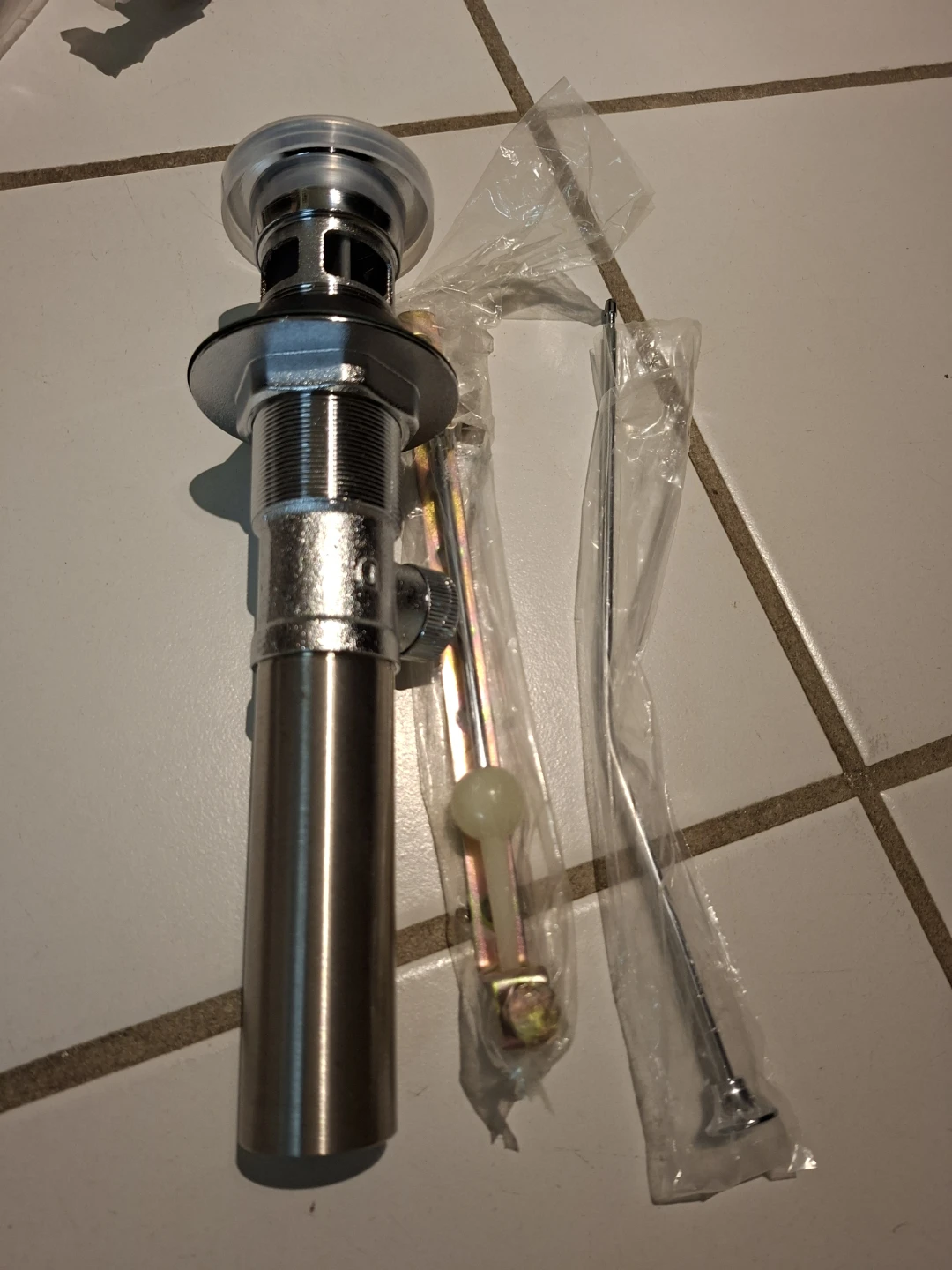 Chrome Bathroom Sink Pop-Up Drain Assembly