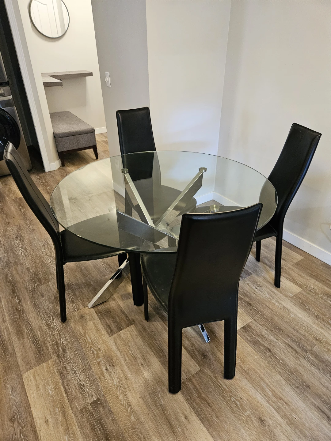 Glass Dining Table and 4 Chairs - photo 3