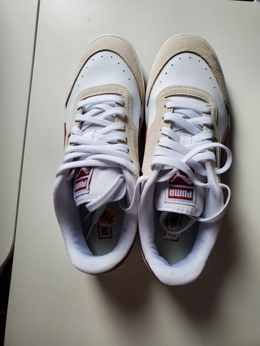 Puma Sneakers White and Maroon - photo 3