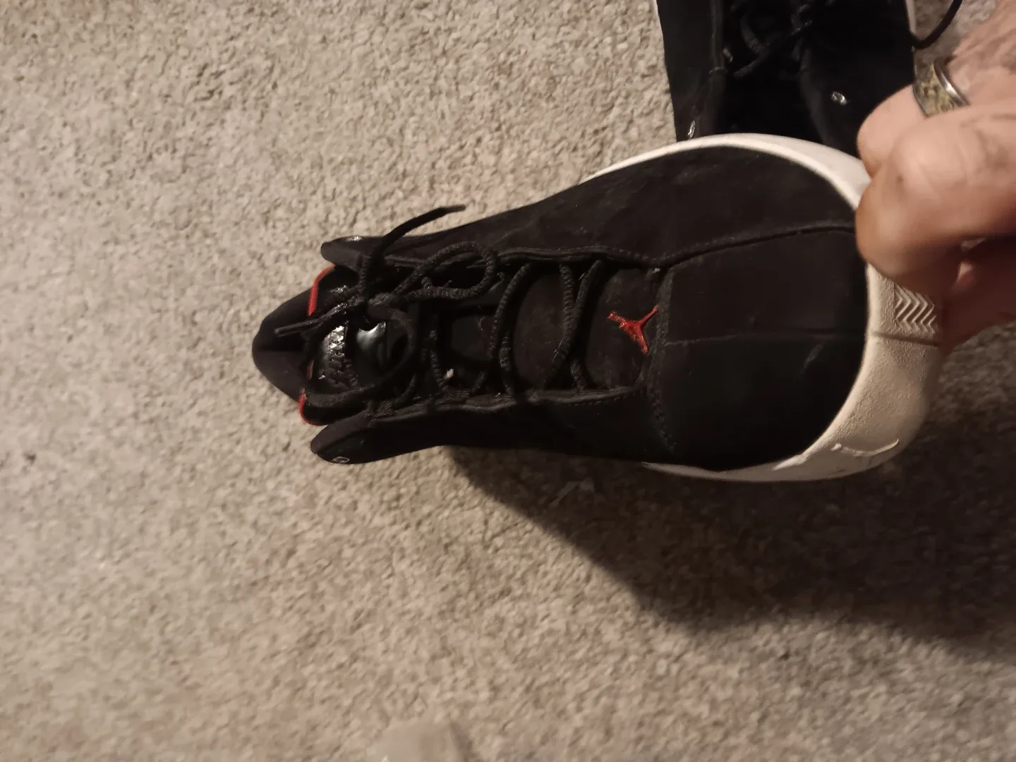 Jordan Black and Red Sneakers