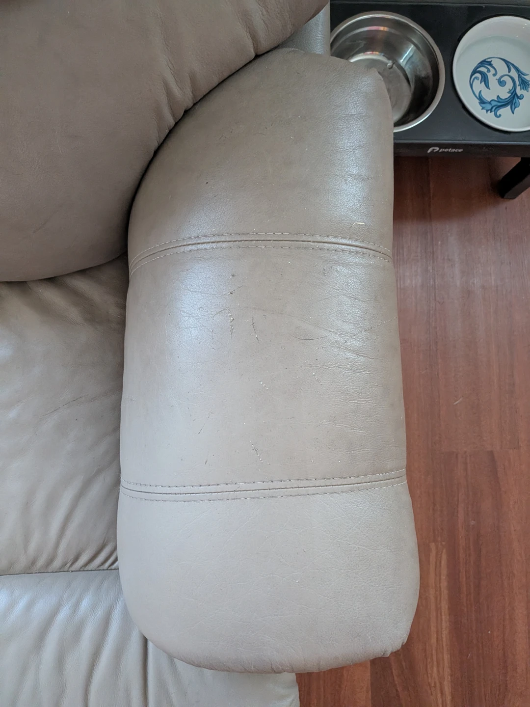 Leather Two-Seater Reclining Sofa - photo 4