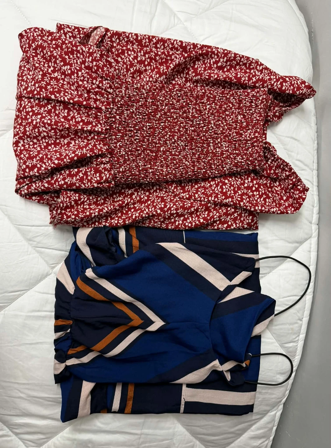 Floral Long Sleeve and Striped Sleeveless Dress Bundle - photo 2