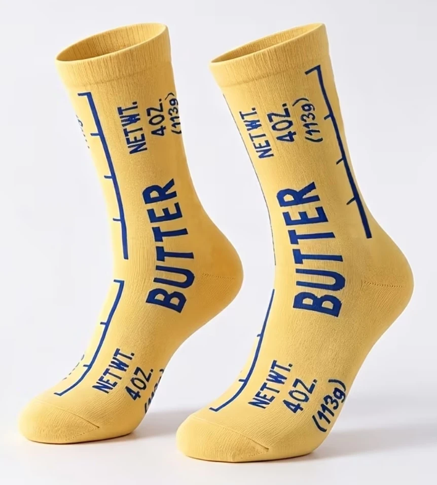 Butter-themed socks - photo 3