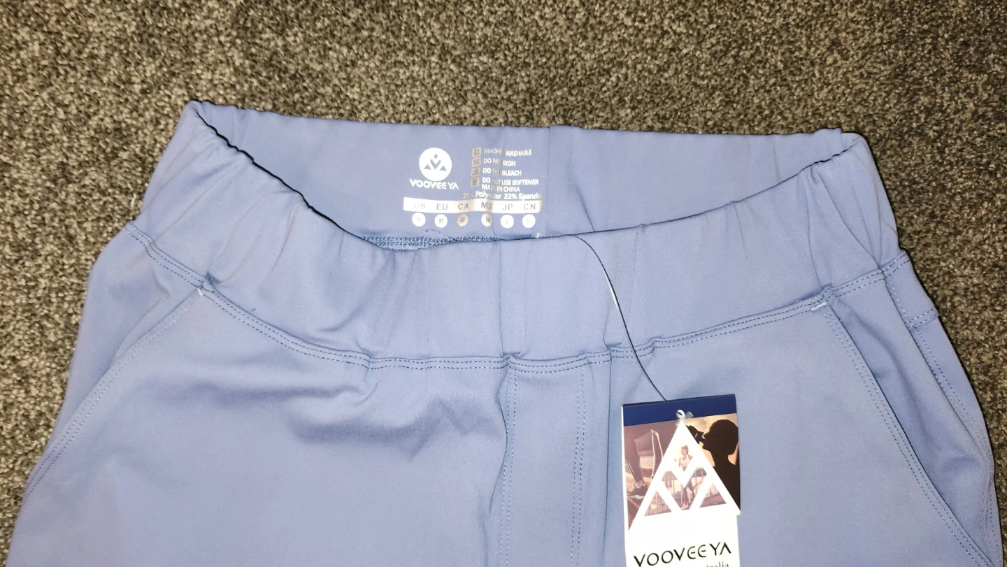 Vooveeya Blue Wide-Leg Pants Size M - photo 3
