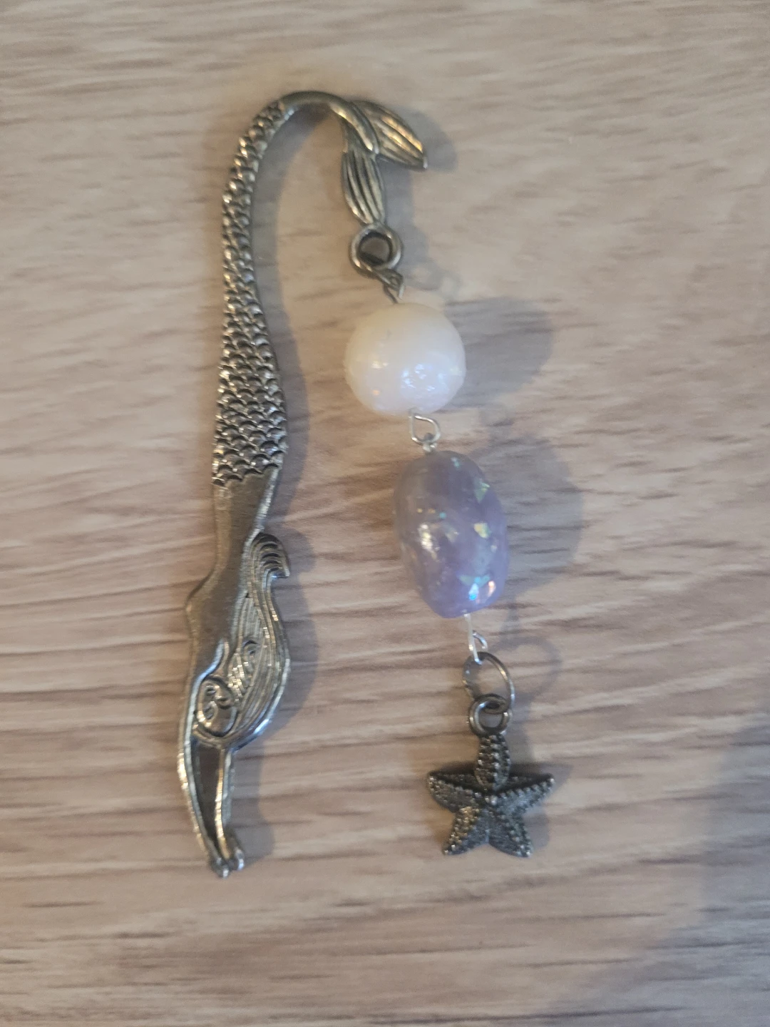 Mermaid and Starfish Metal Bookmark - photo 3