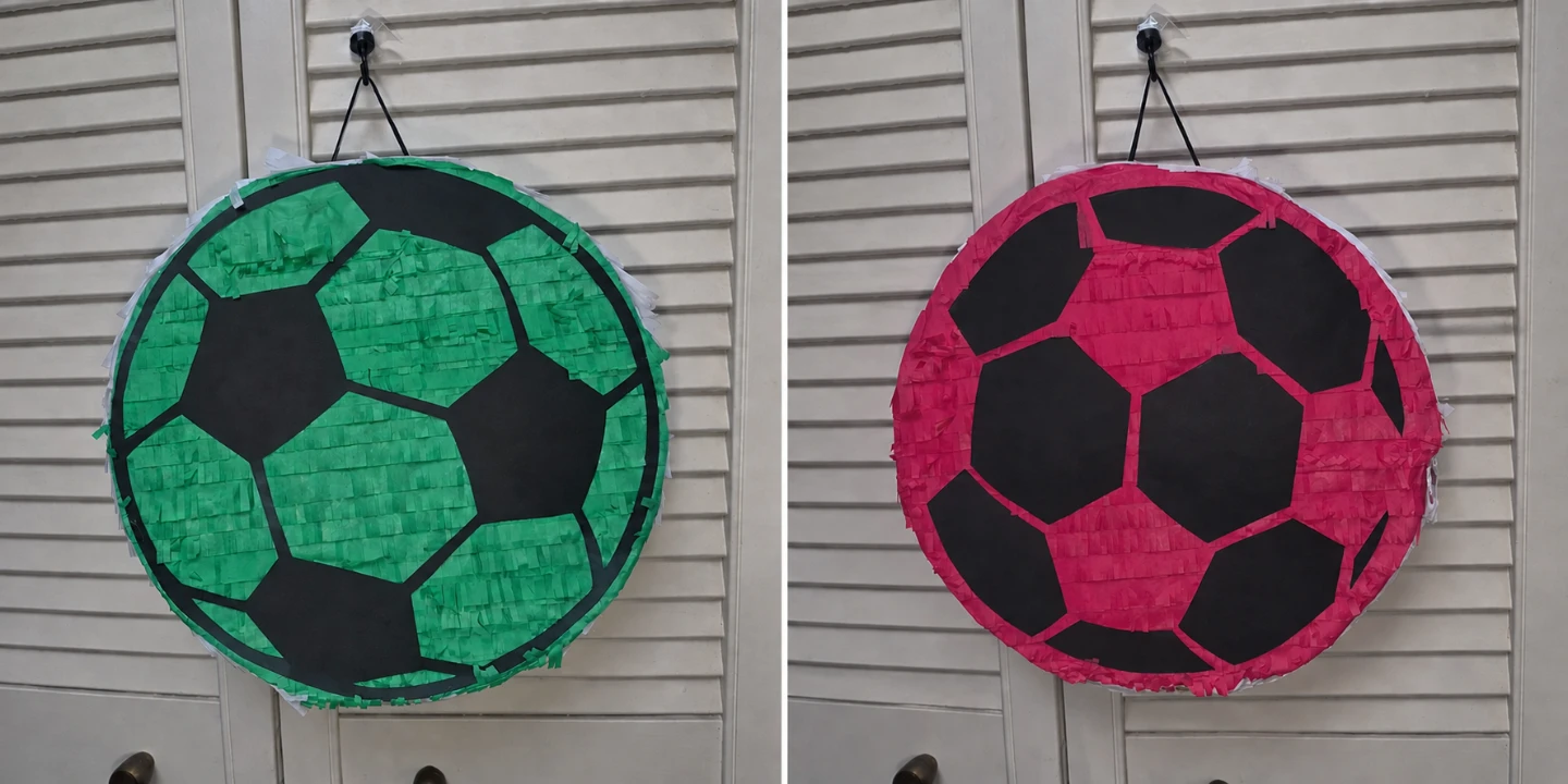 Handmade Soccer Ball Piñata – Double-Sided! * Parties