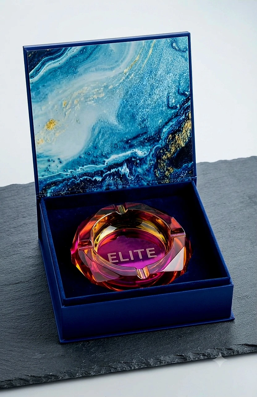 Elite Iridescent Crystal Ashtray
