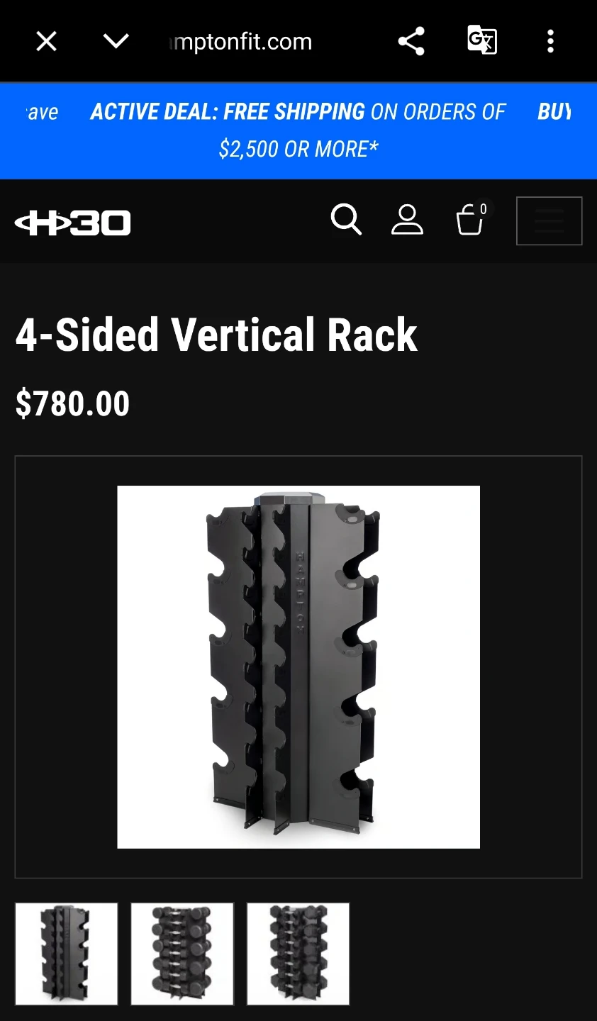 Hampton 4-Sided Vertical Dumbbell Rack (Holds 13 Pairs) - photo 5
