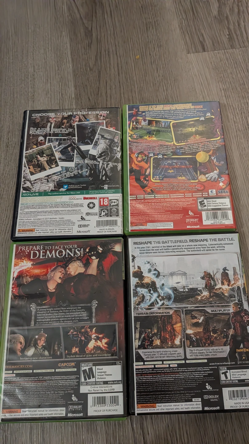 4 Xbox 360 Games Bundle (Printed Artwork) - photo 2
