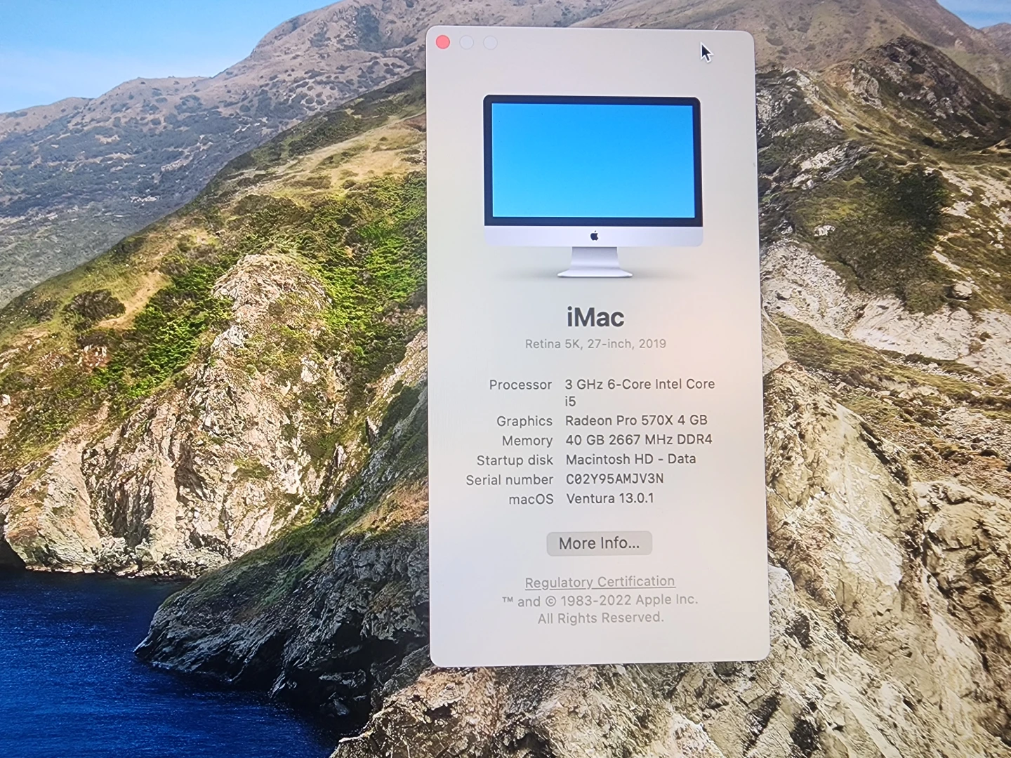 Selling 27 iMac 2019 3GB 6 Core - photo 2