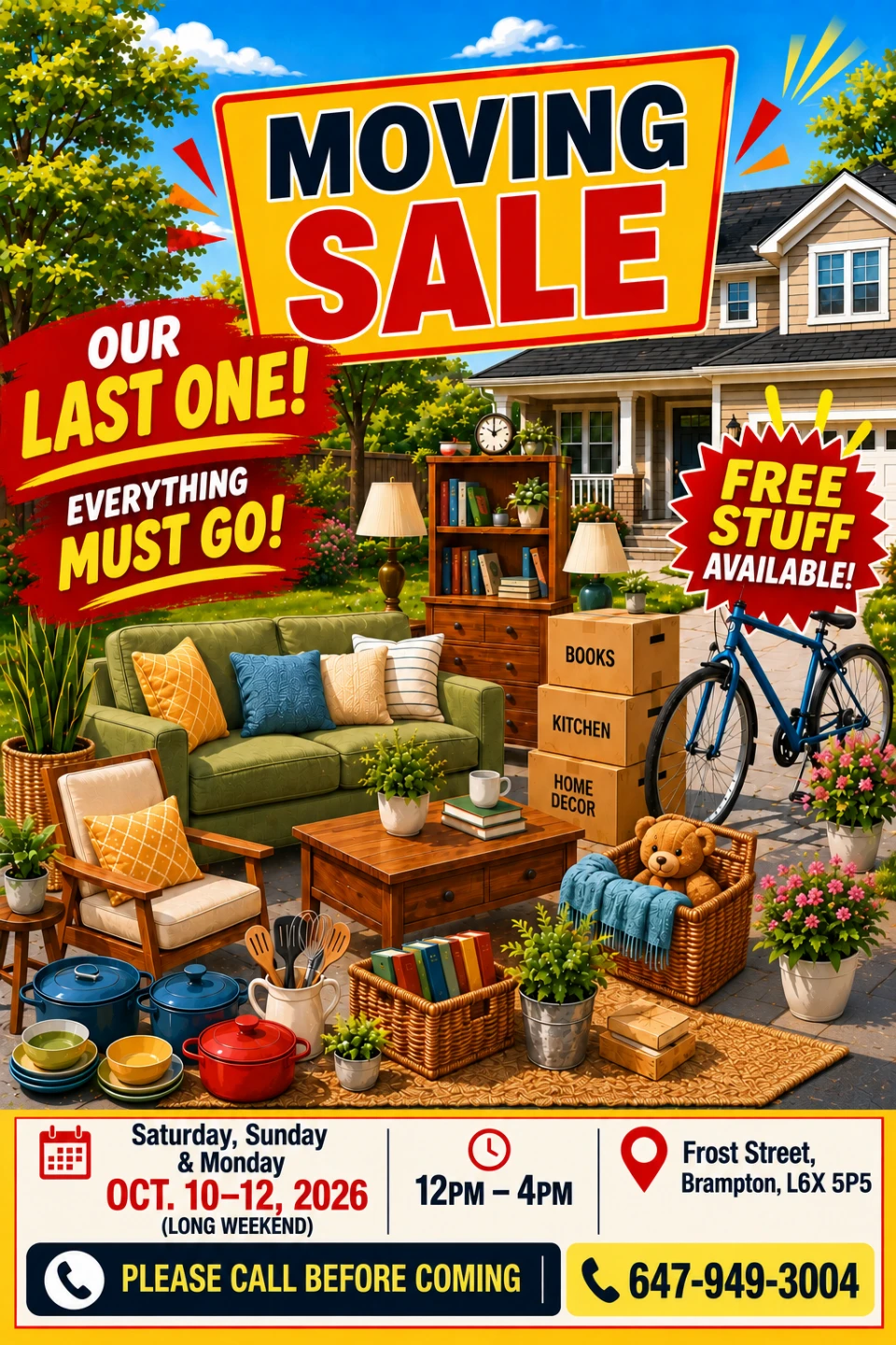 Final moving out sale/Everything  must go