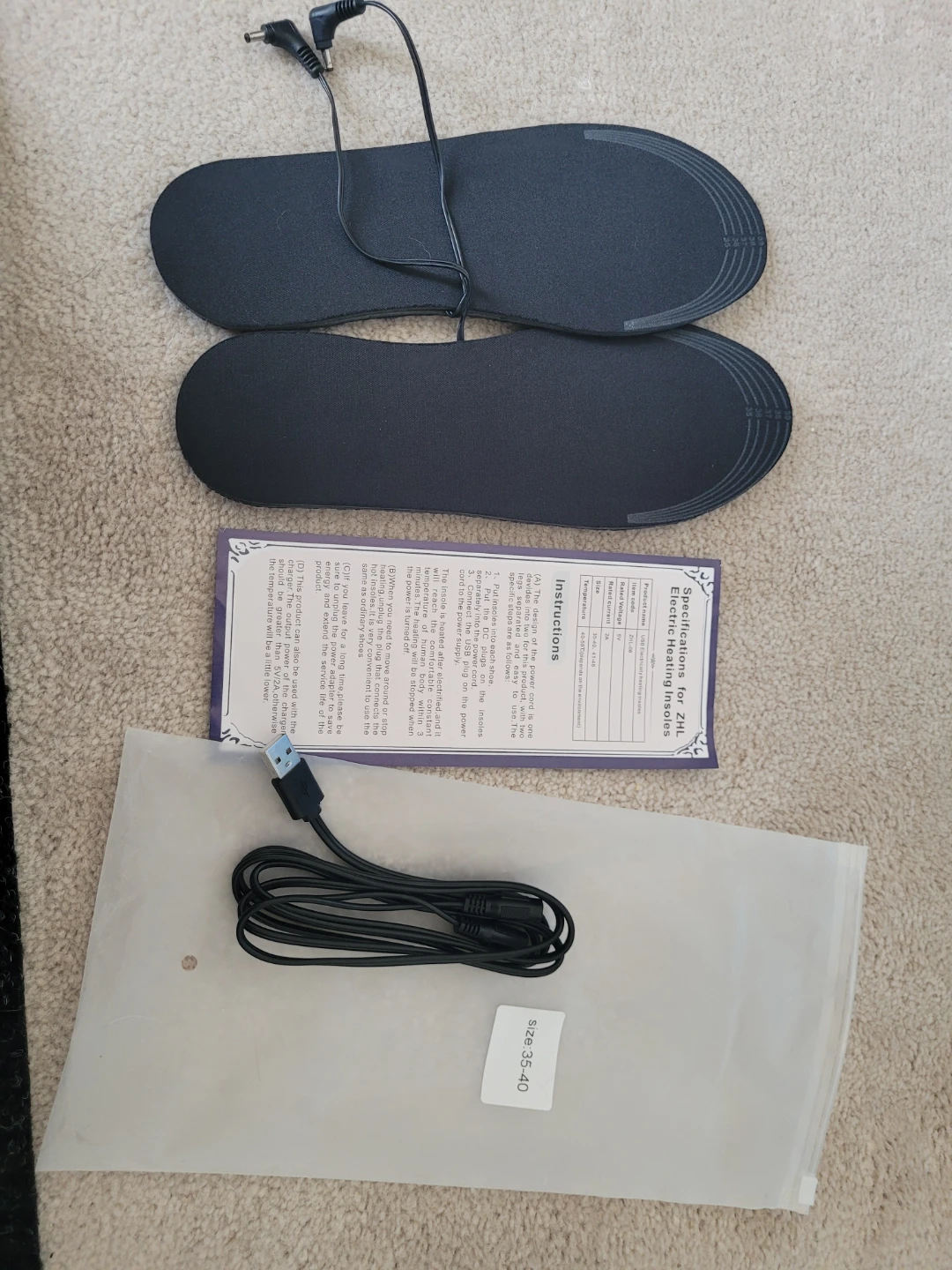 ZHL Electric Heating Insoles