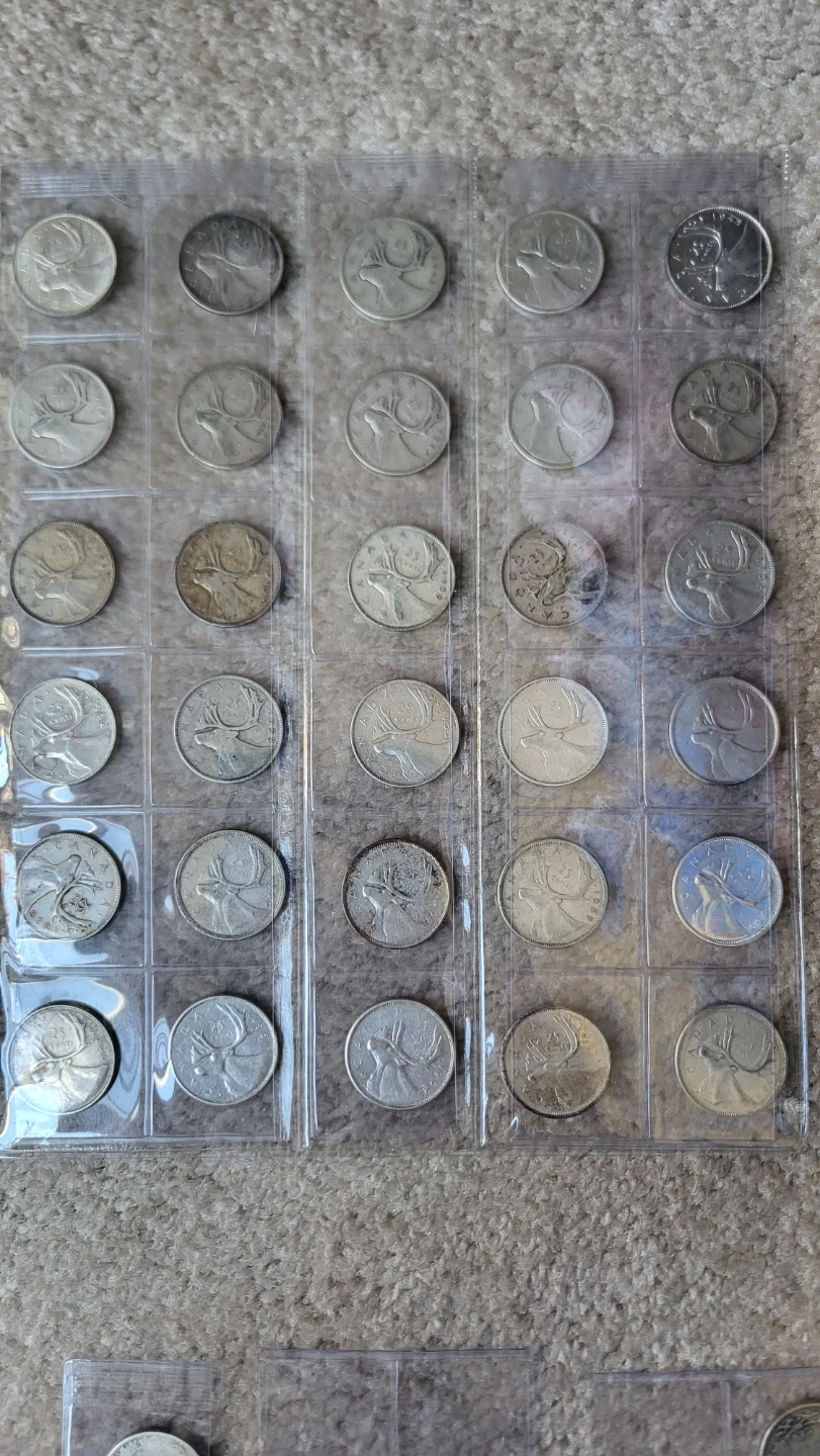 Collection of 30 Vintage Canadian Quarters