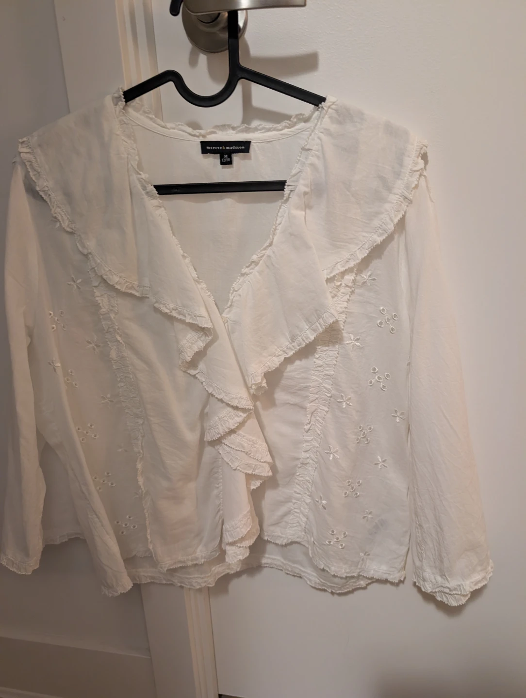 White embroidered blouse