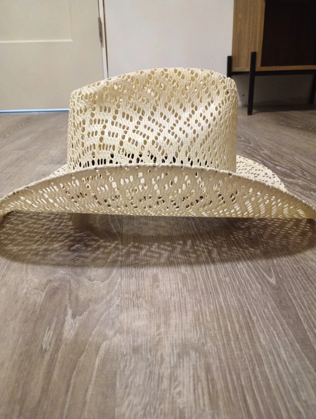 Straw Cowboy Hat Size 7 3/8 - photo 4