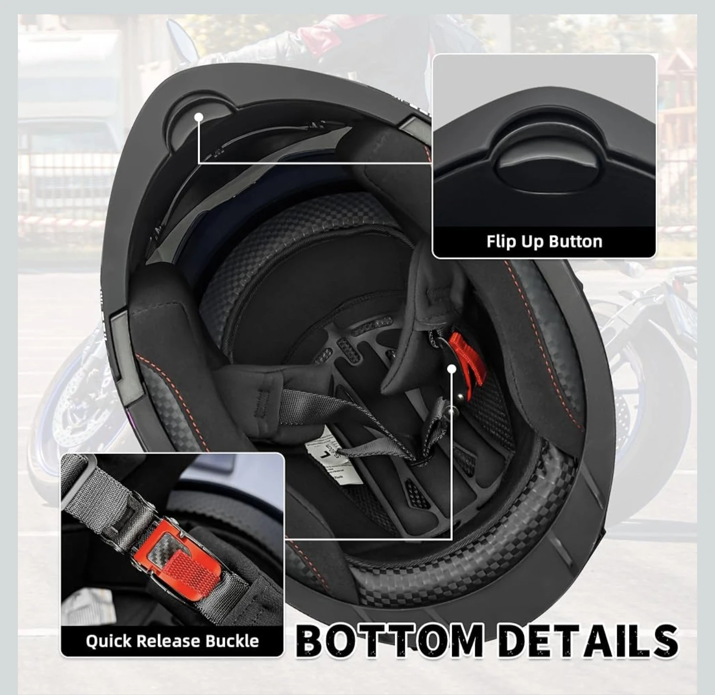Sanqing CH-103 Modular Motorcycle Helmet - photo 4