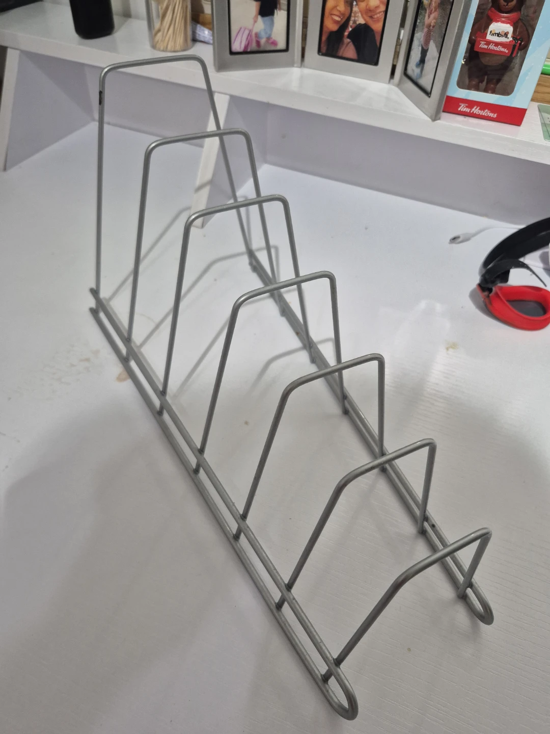 Silver Metal File or Kitchen Organizer Rack