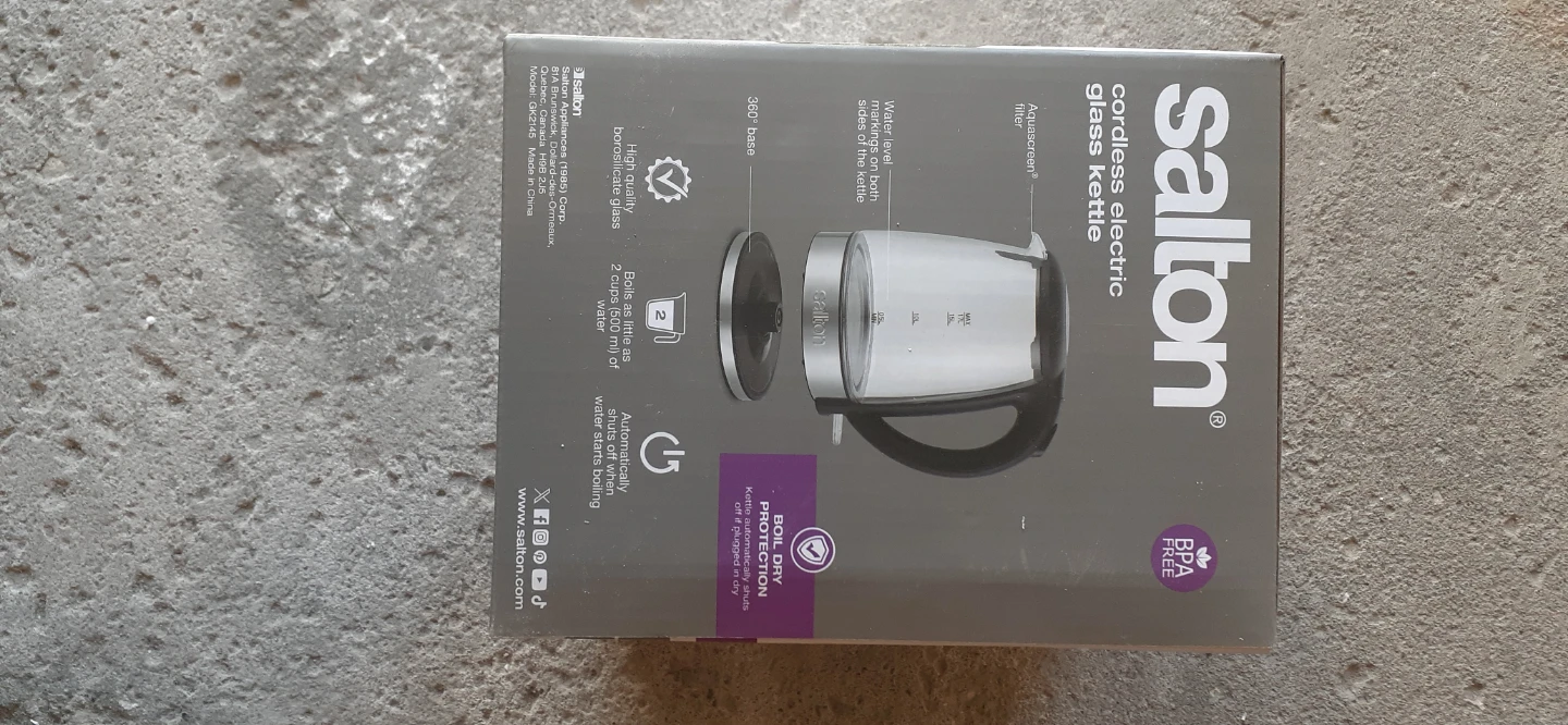 Salton 1.7L Cordless Electric Glass Kettle - photo 3