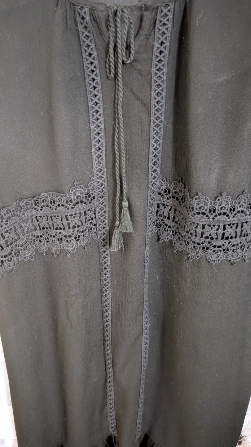 Dex Black Lace Detail Tunic - Size Large - photo 2
