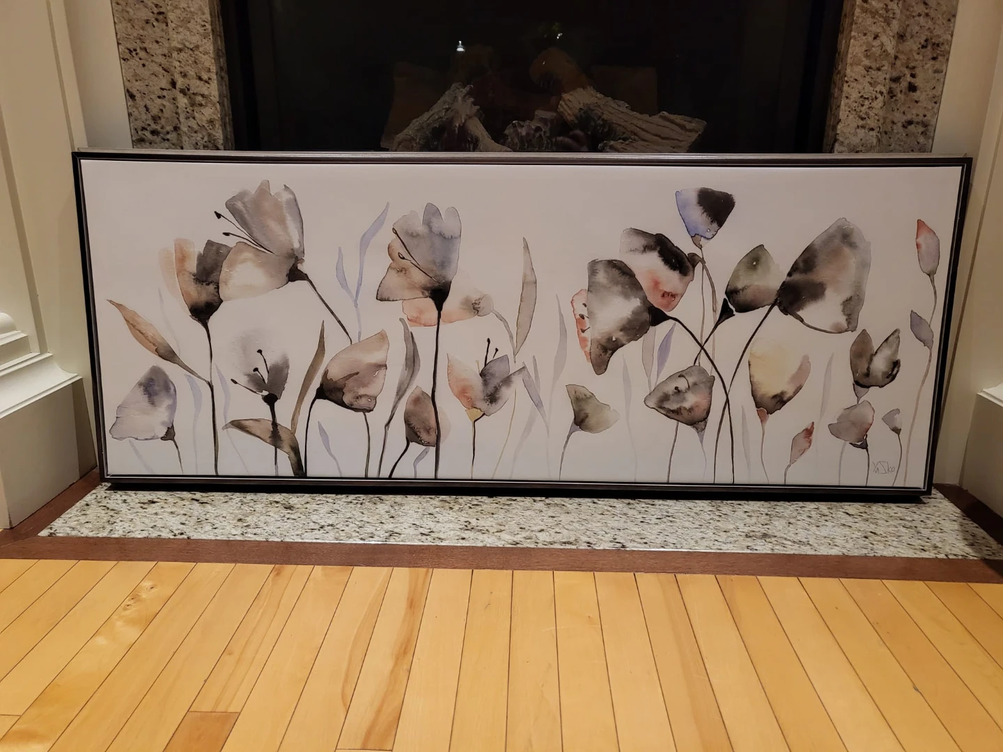 Yasko floral canvas wall art