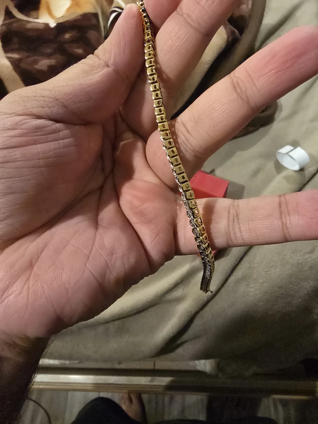 14K Gold 1/2CTTW Round Diamond Line Bracelet - photo 5