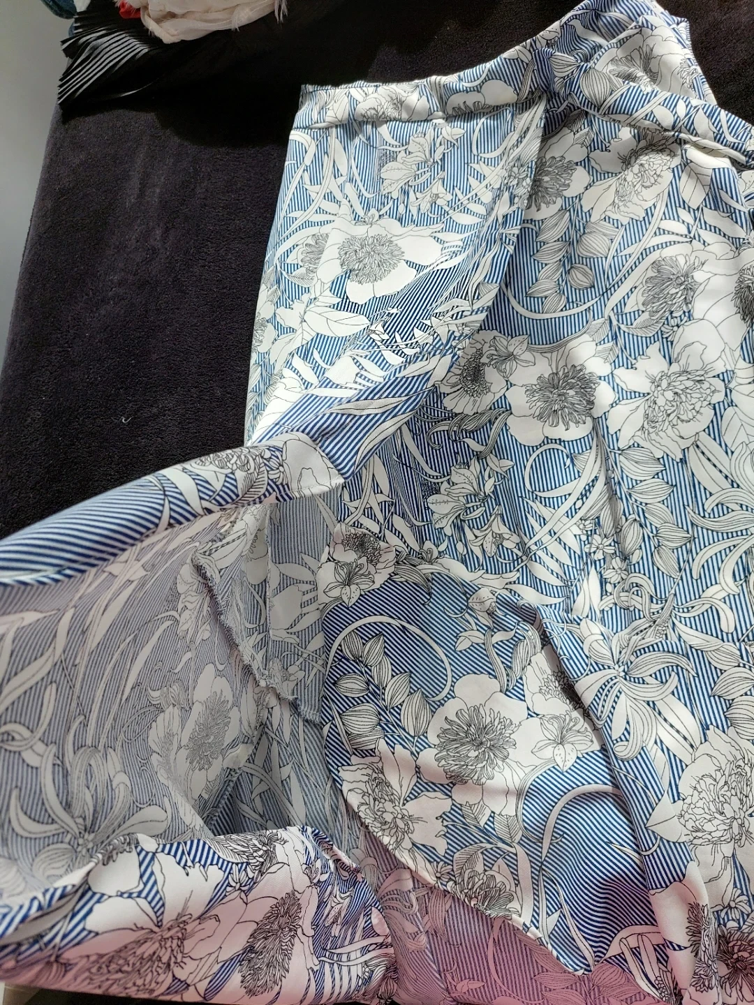 Blue and white floral skirt - photo 2