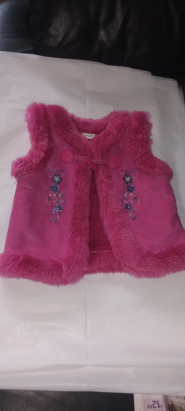 George Girls' Pink Faux Fur Vest - photo 4