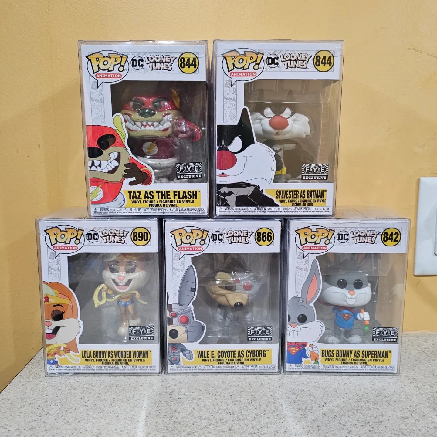 Lot of 5 Looney Tunes DC Funko Pop Figures