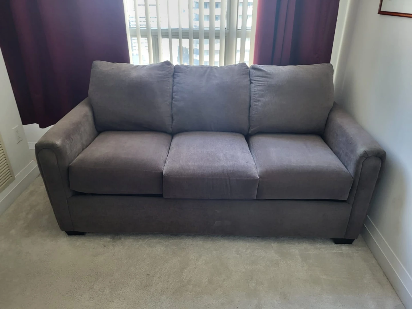 Grey Three-Seater Sofa