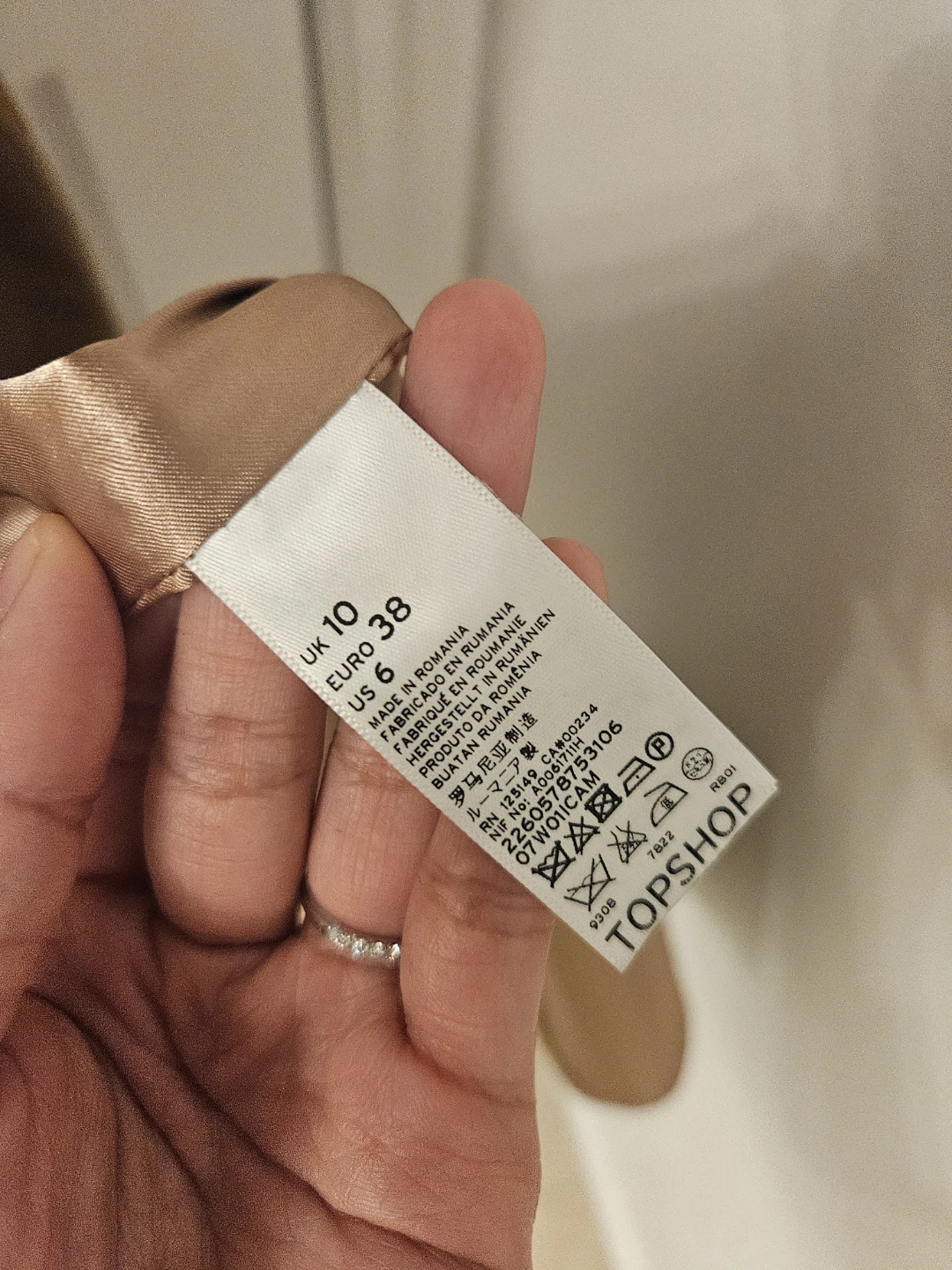 Women topshop beige long coat or jacket size small or medium - photo 5