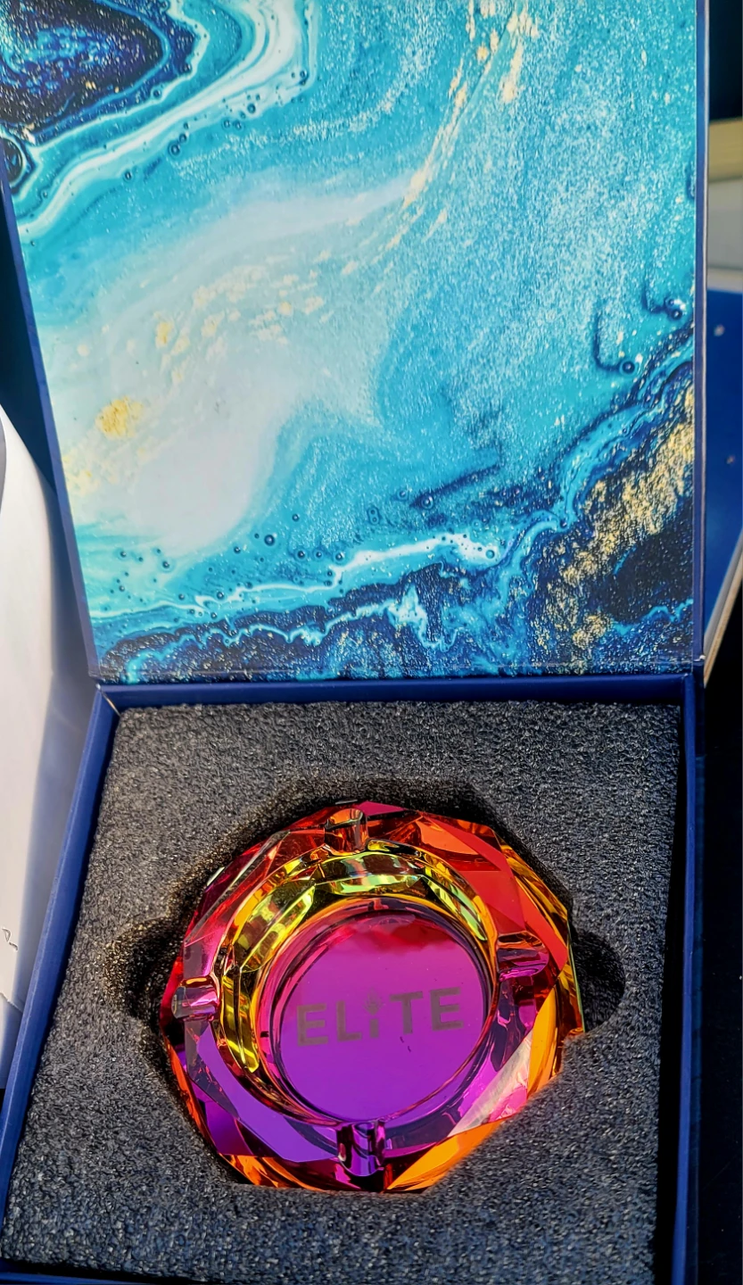 Elite Iridescent Crystal Ashtray - photo 2