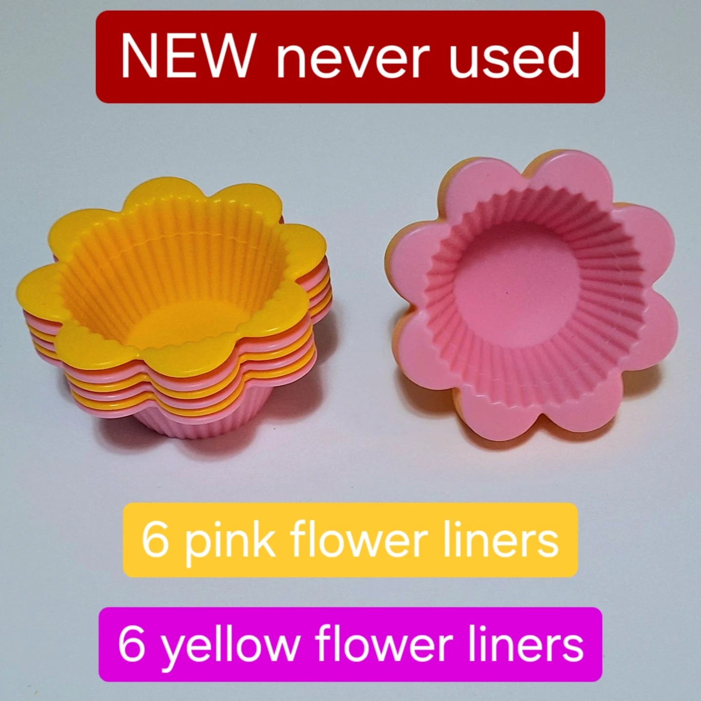 Cupcake silicone liners - NEW flower-shaped liners - photo 2