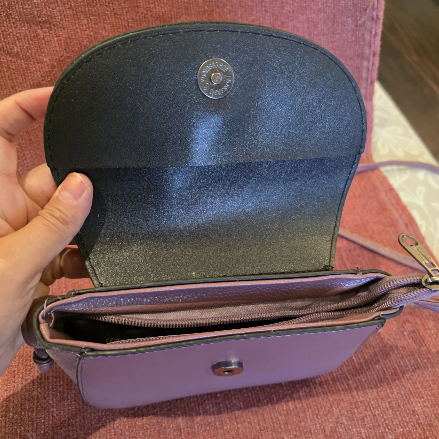Mauve Crossbody Bag with Tassel - photo 3