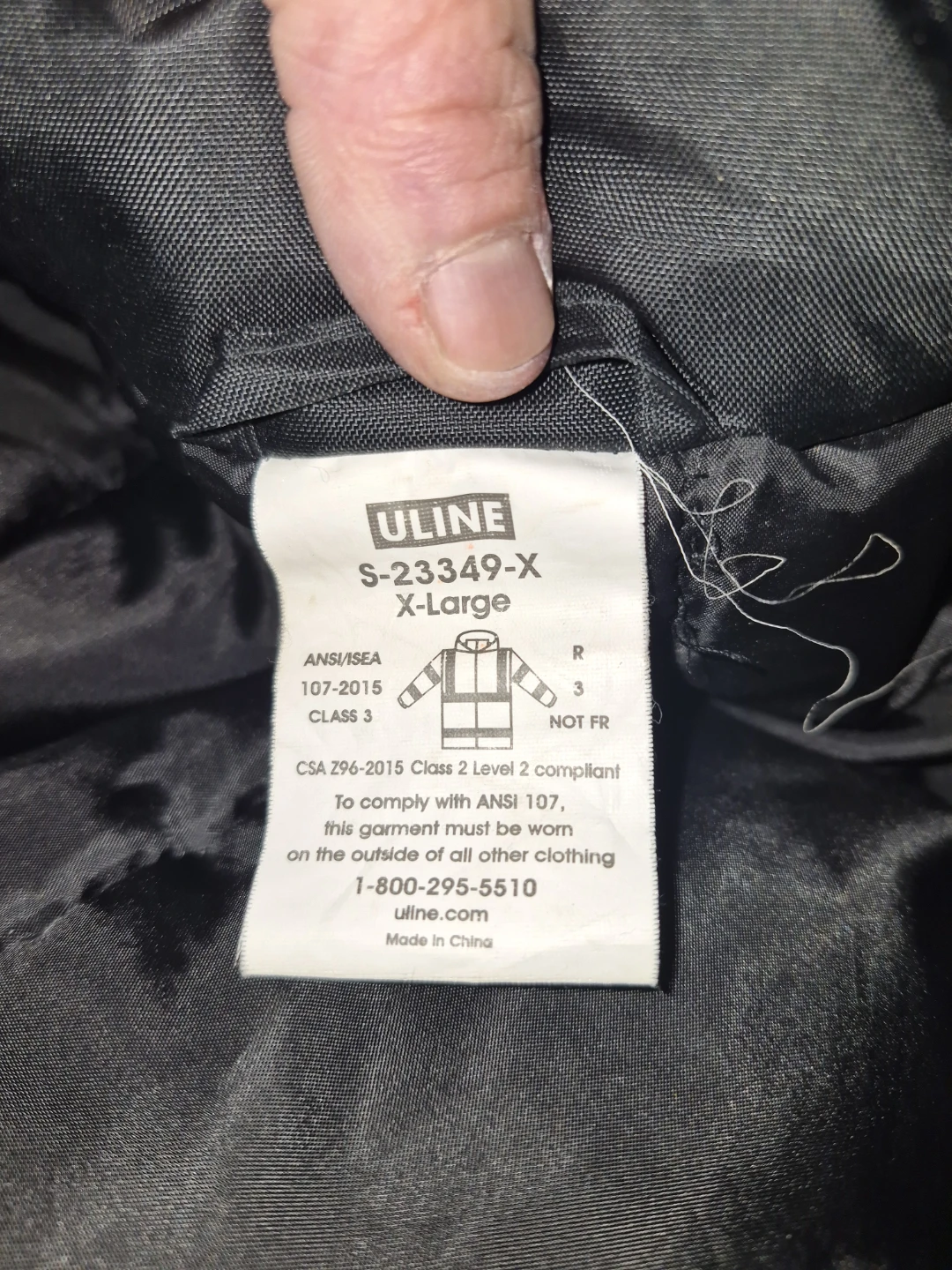 Uline High-Visibility Safety Jacket - X-Large - photo 3