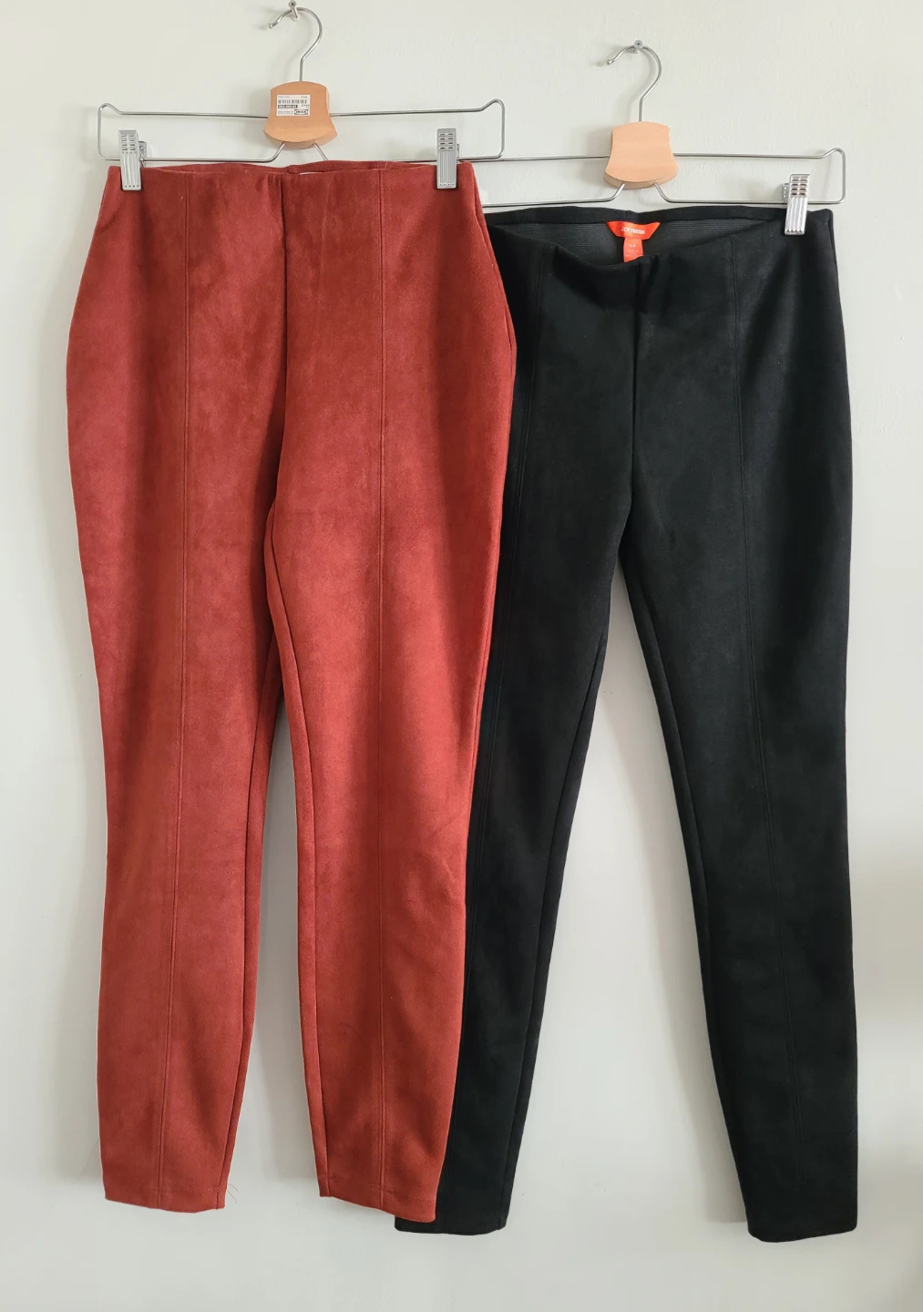 [BUNDLE OF 2] Joe Fresh Faux Suede Leggings Set -black and rust