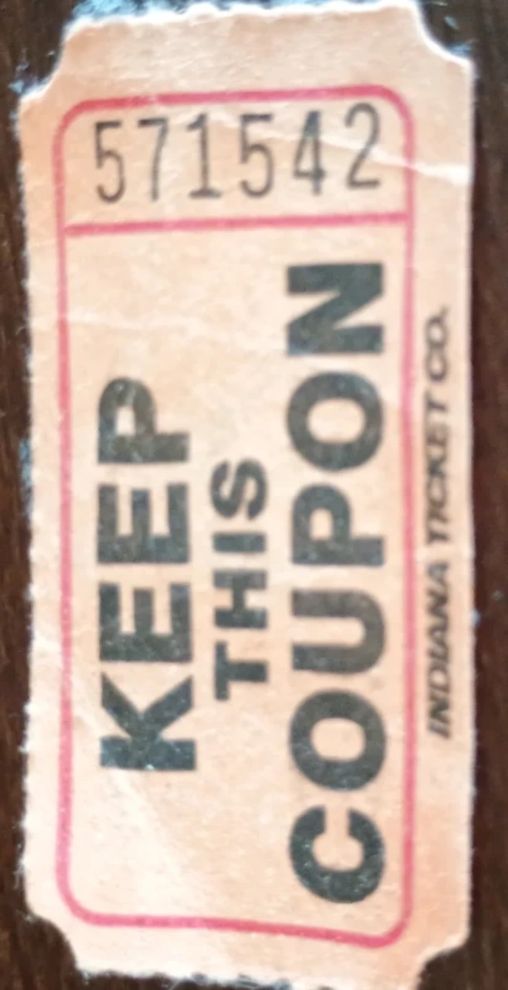 Indiana Ticket Co. Coupon Ticket