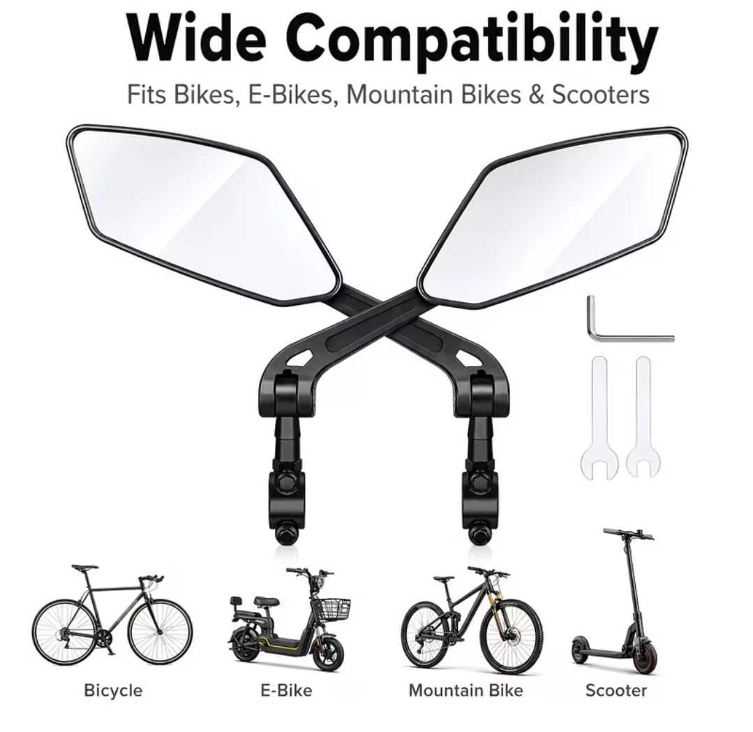 Adjustable Bicycle Handlebar Mirrors - photo 4