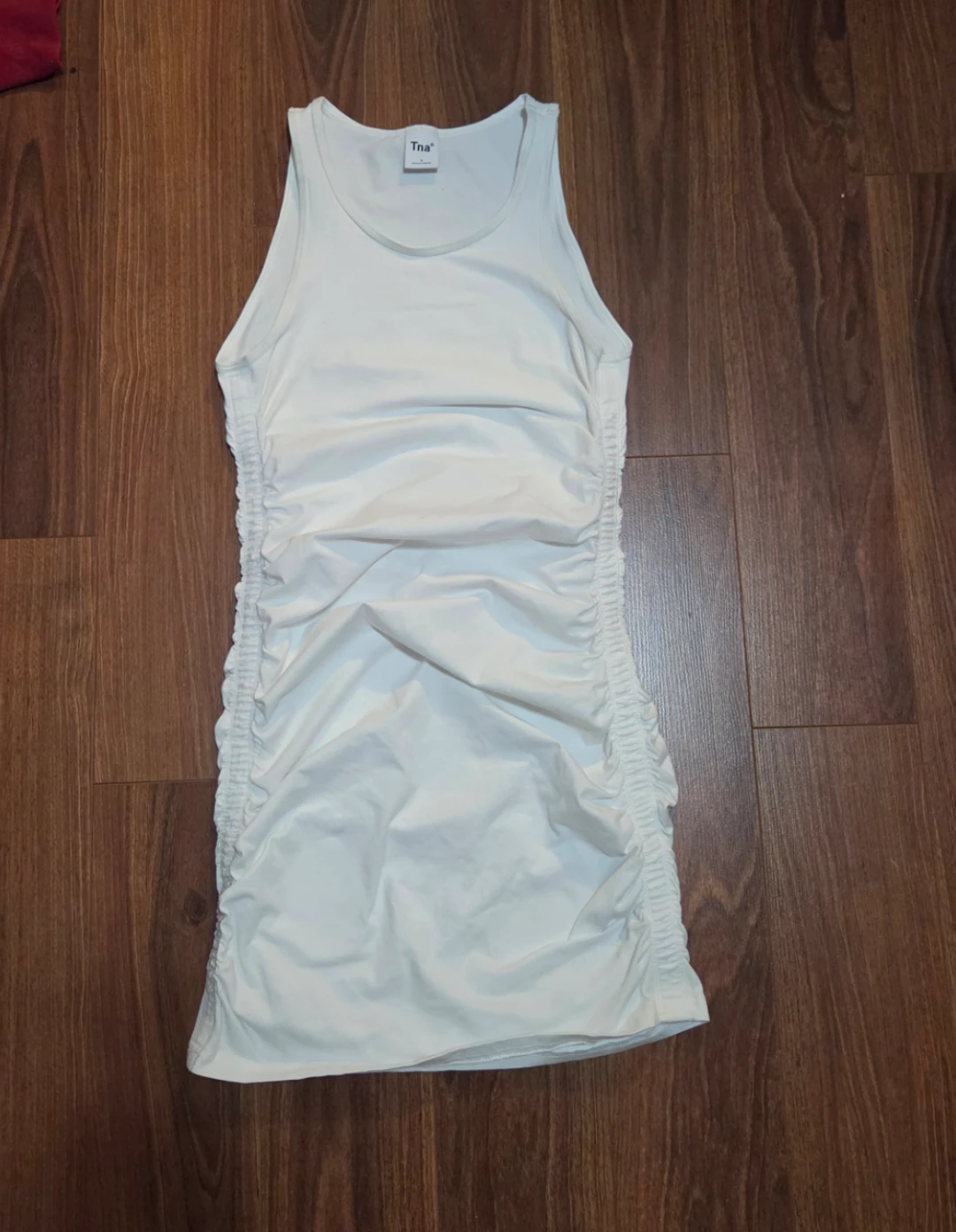 Tna Ruched White Mini Dress - photo 2