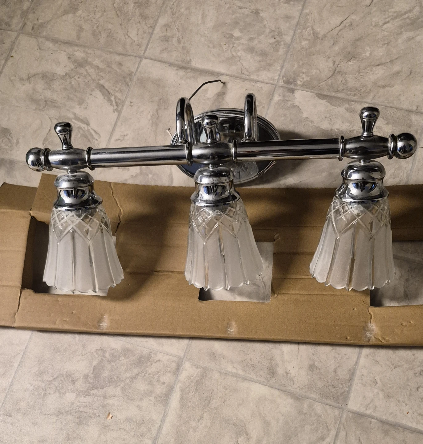 3-Light Chrome Vanity Fixture
