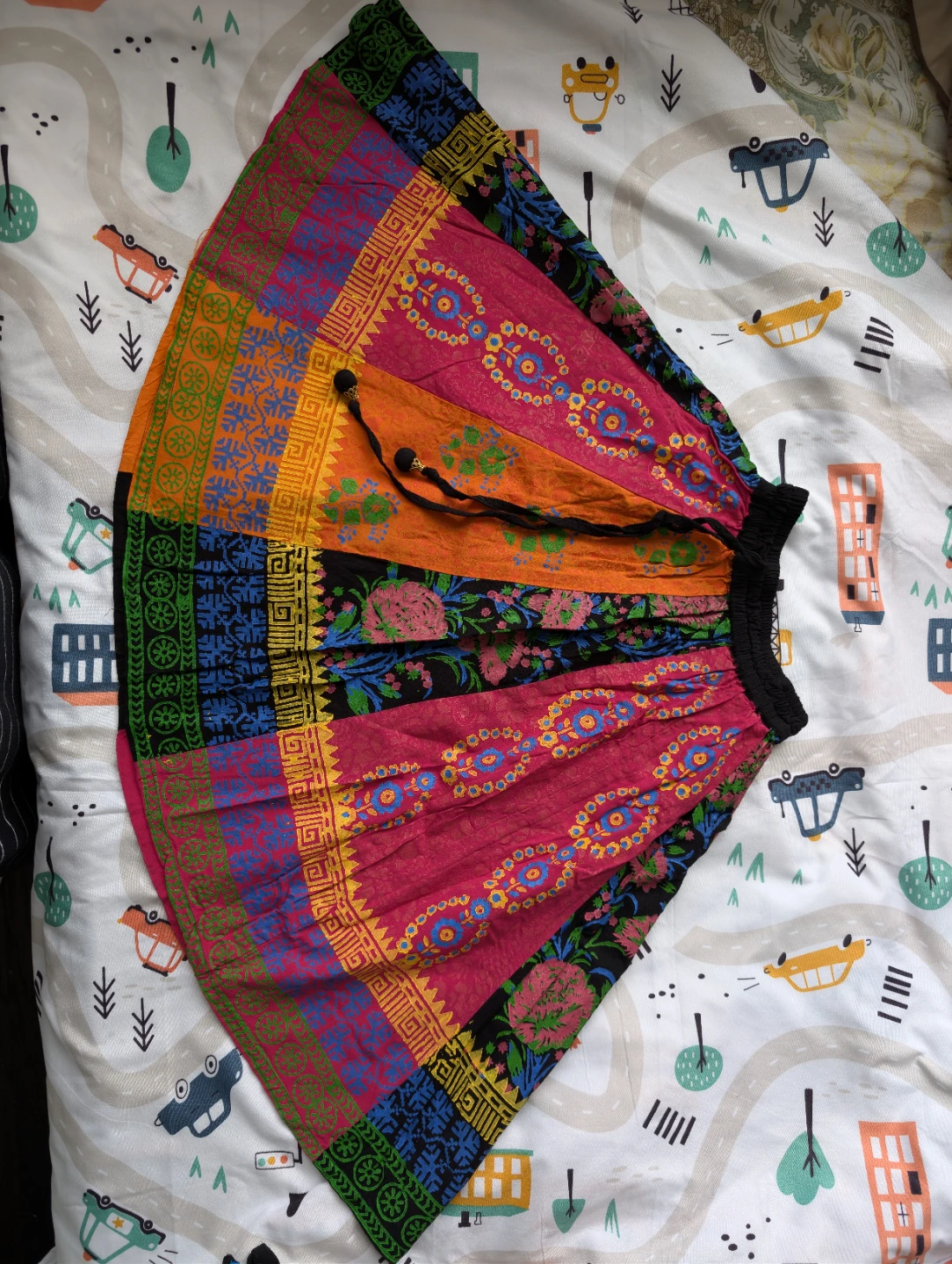 Girls colourful patterned dress - photo 5