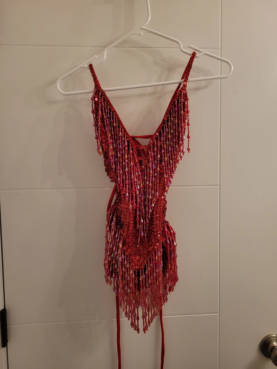 Easy tiger red sequin bodysuit