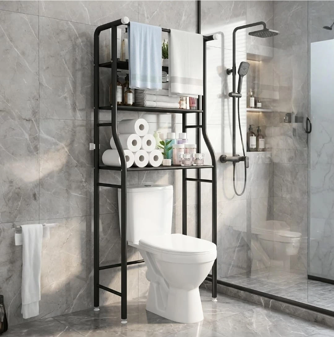 Black Over-the-Toilet or Laundry Storage Shelf - photo 5
