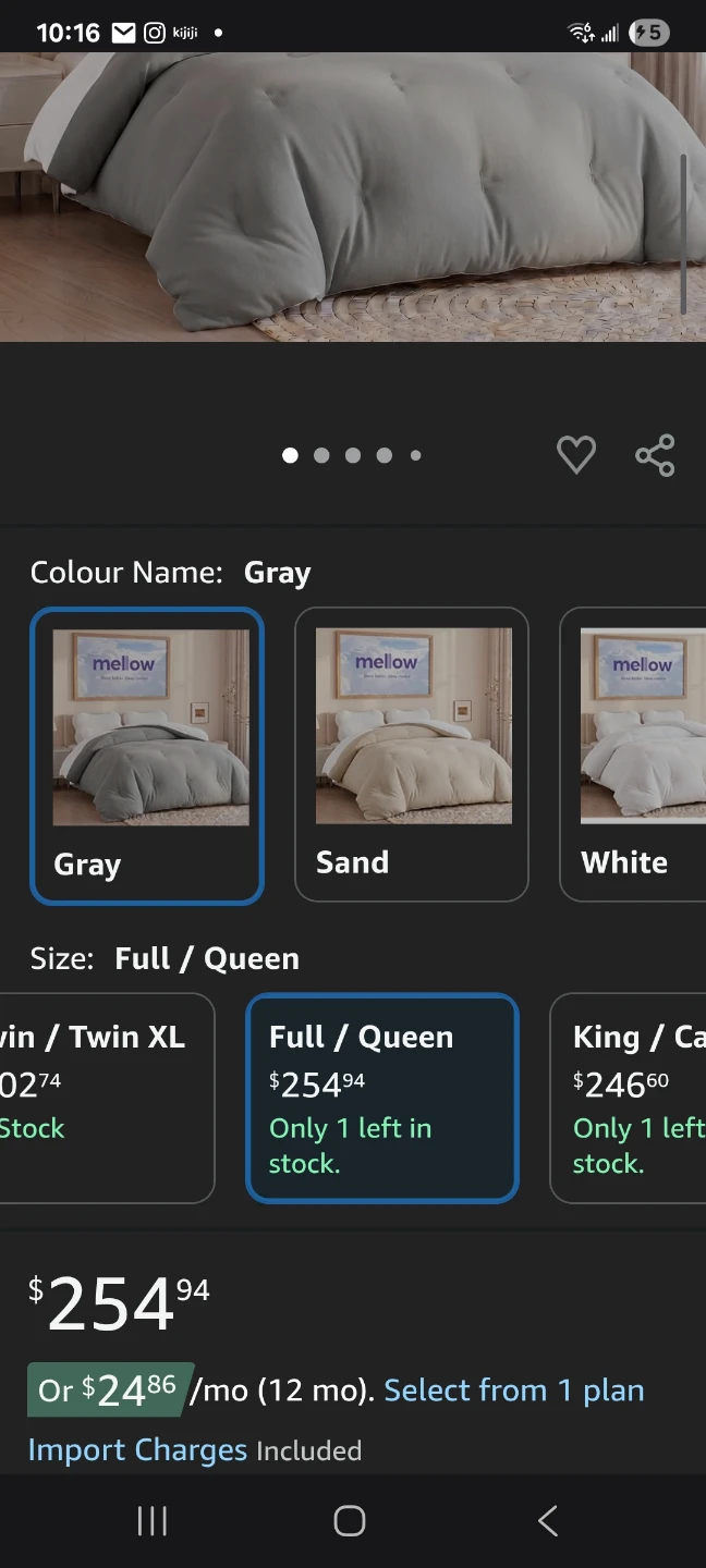 Mellow Marshmellow Comforter, Oeko-TEX  (Gray, Full/Queen) New - photo 2