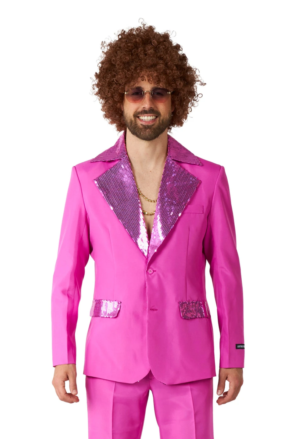 Suitmeister Pink Sequin Disco Suit XL BNWT - photo 2