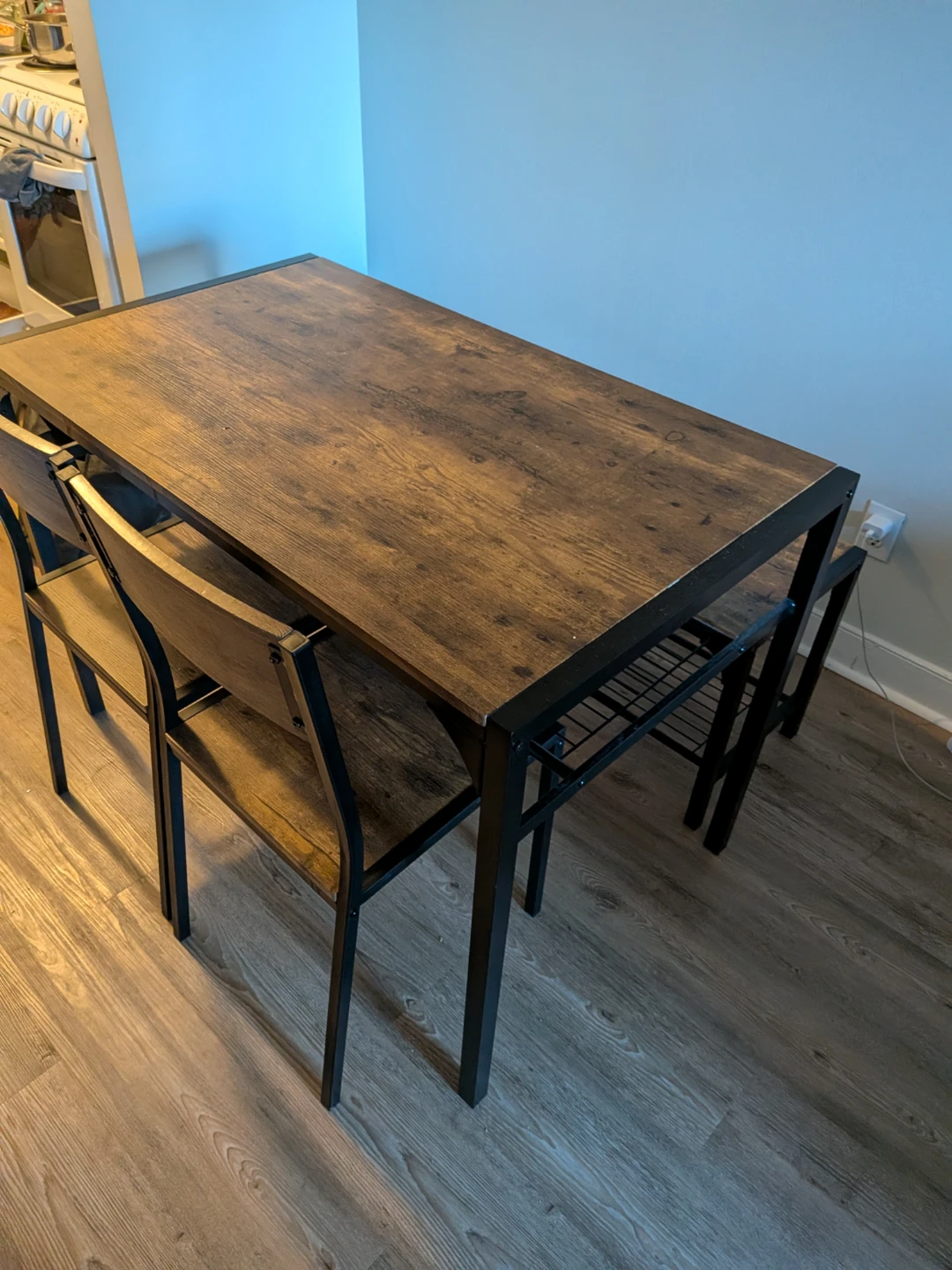 Industrial-style dining table and chair set - photo 4